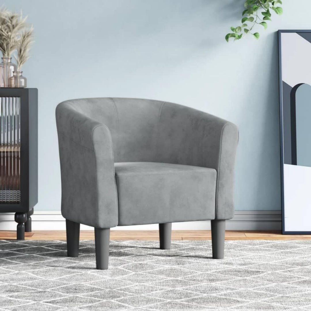 Fauteuil en Velours, Format 70 x 56 x 68 cm