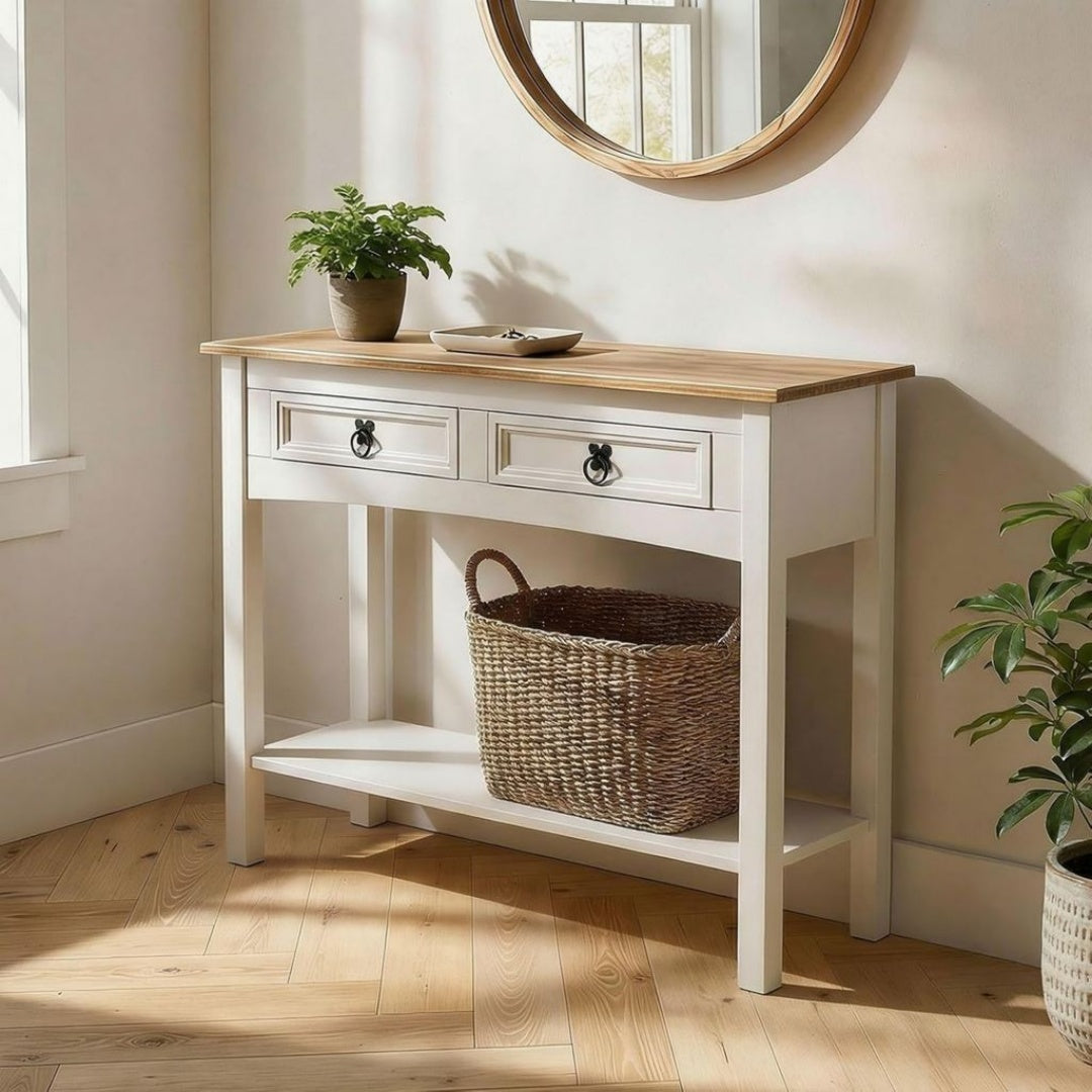 Bois de Pin Blanc, Console Design Moderne