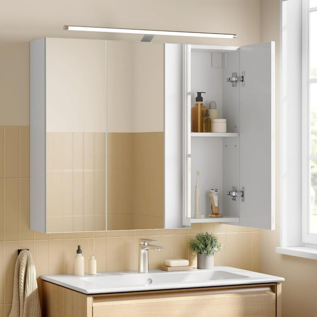 Panneau d'Agglomere Blanc, Armoire Suspendue Murale Design Moderne