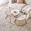 Table Basse en Marbre, Format 70 x 70 x 45 cm
