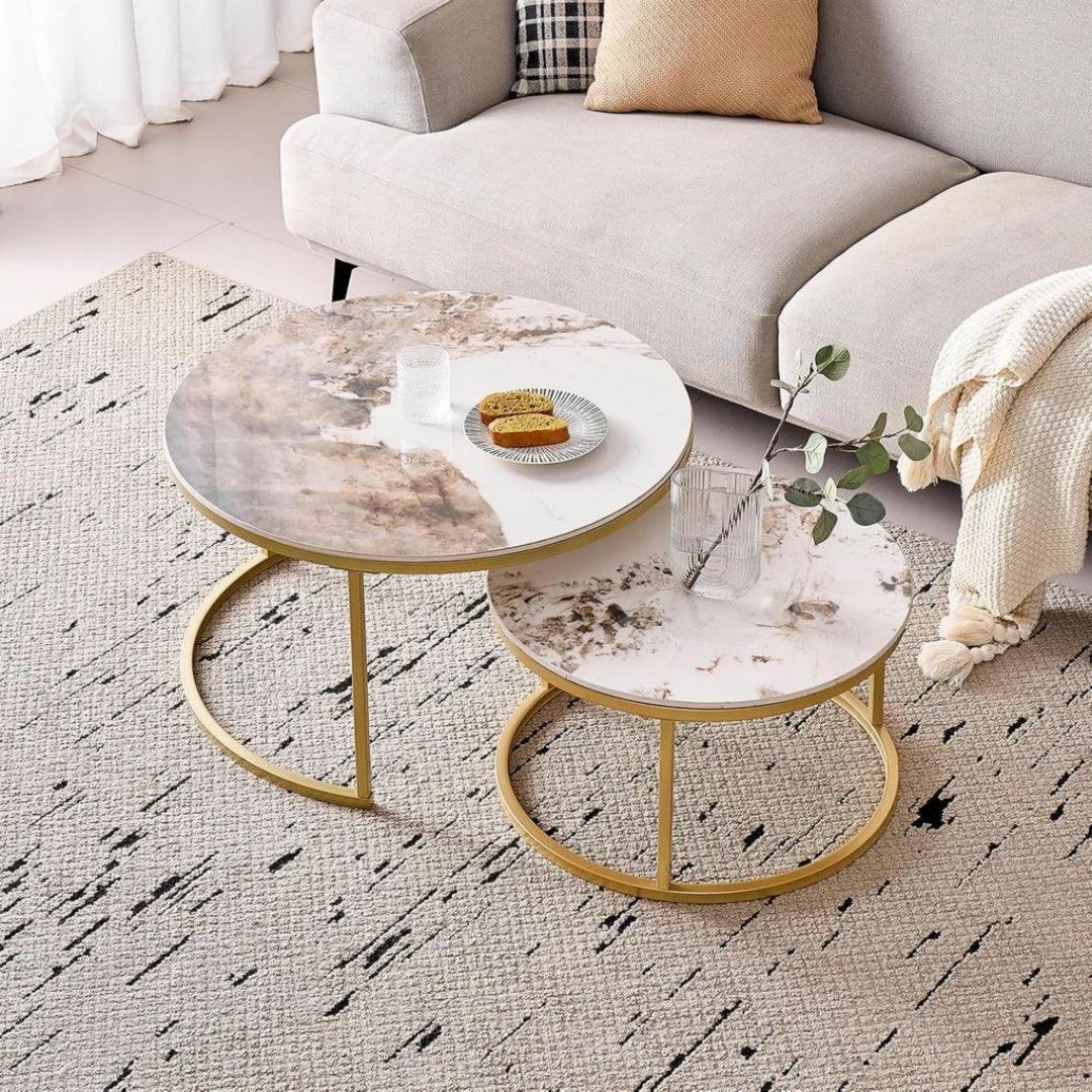 Table Basse en Marbre, Format 70 x 70 x 45 cm