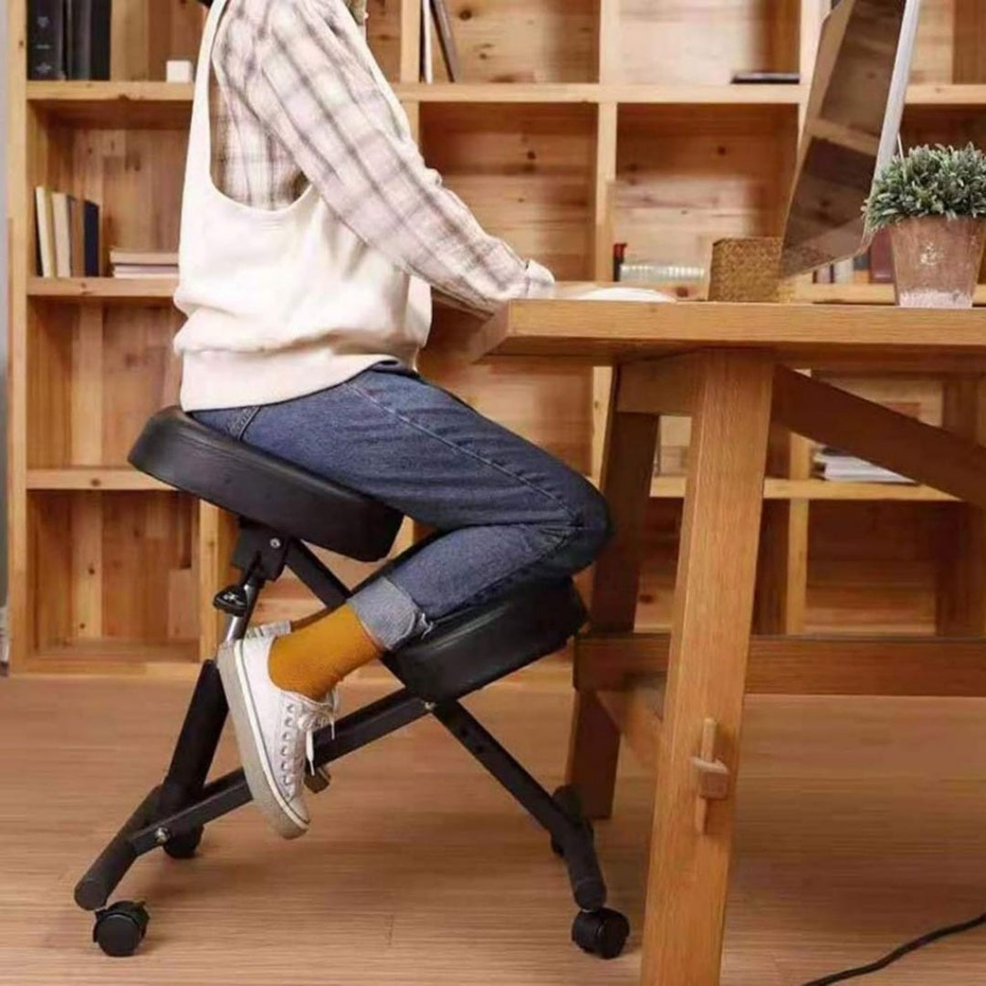 Fauteuil de Bureau Ergonomique Noir en Acier