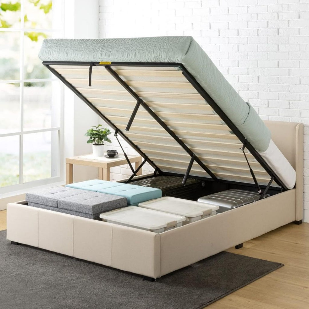 Lit Coffre avec Rangement - Metal