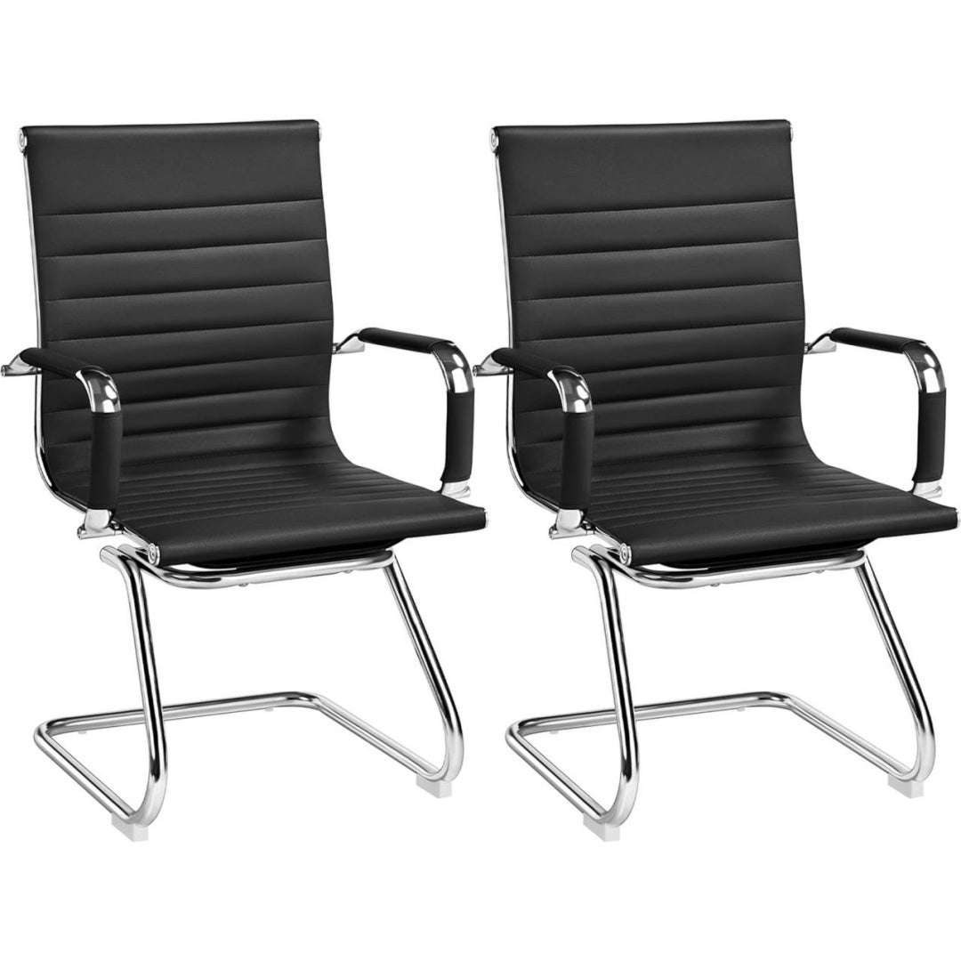 Chaise de Bureau Ergonomique Chrome en Metal